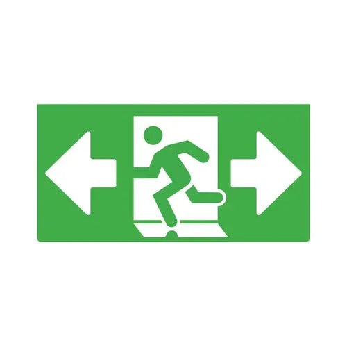 שילוט חירום לבן ירוק - חצים לשני צדדים TULIP DAL2 3W - אור שי סיטונאות חשמל בע״מ