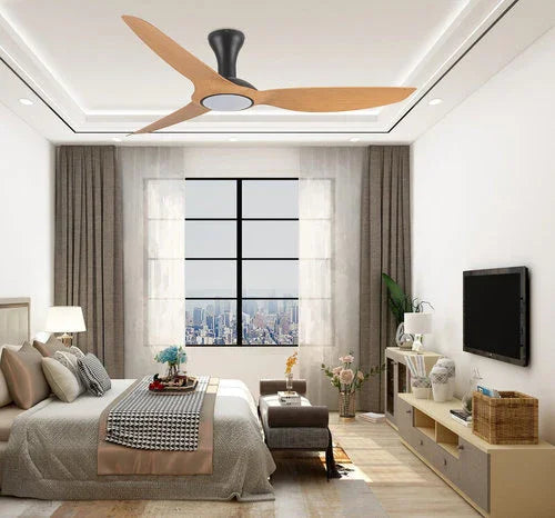 מאוורר תקרה חכם שחור/מייפל/מייפל PARIS 60'' SMART - אור שי סיטונאות חשמל בע״מ