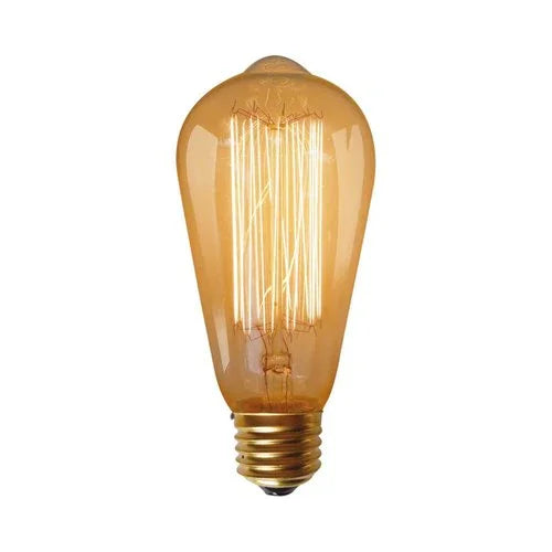 נורת פחם אגס 60W E27 תאורת אווירה חמה - אור שי סיטונאות חשמל בע״מ