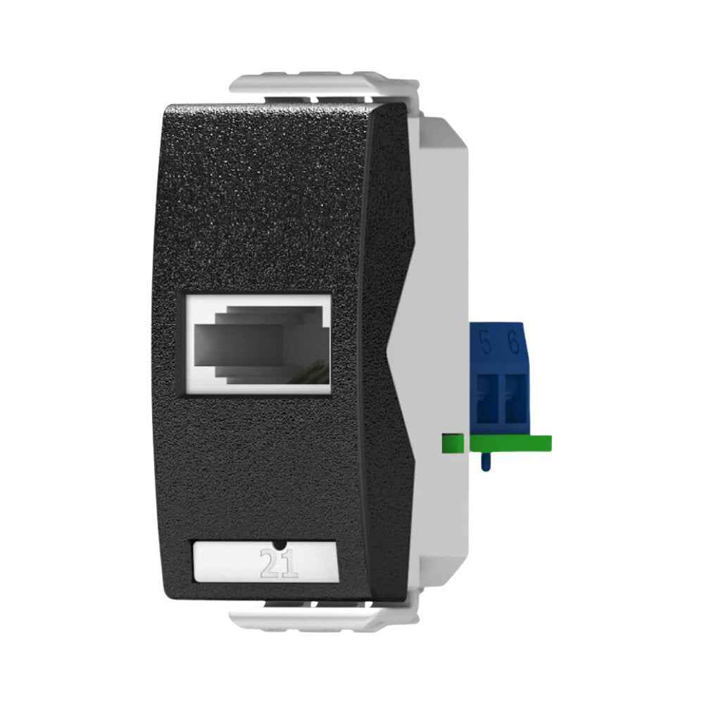 שקע טלפון ישראלי שחור מט 1M – NISKO SWITCH