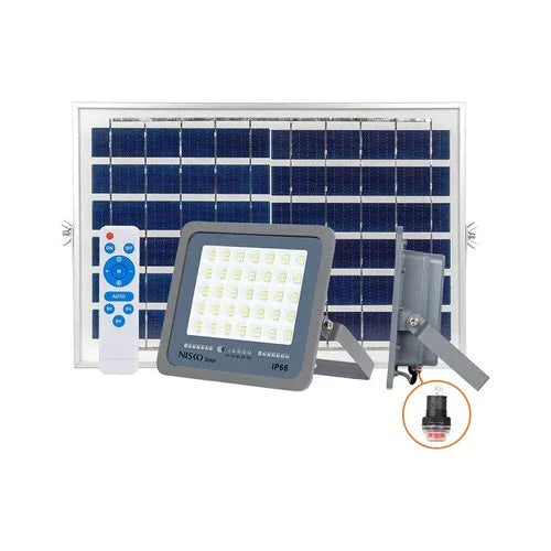 תאורת הצפה סולארית אפור SUNLY 80W IP66 אור קר - אור שי סיטונאות חשמל בע״מ