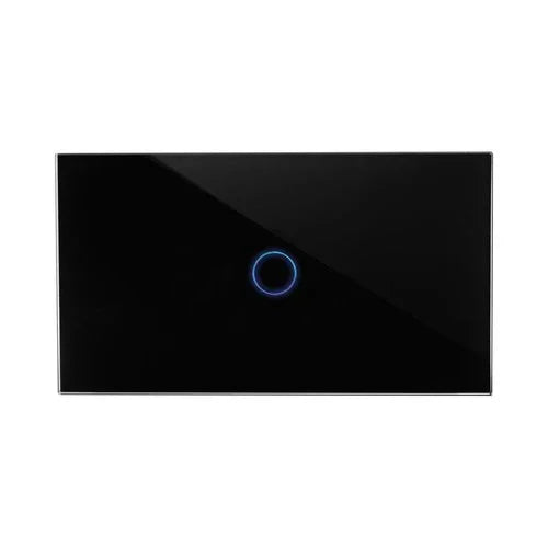 מתג טאץ' חכם לתאורה לחצן אחד זכוכית שחורה 4 מודול ZIGBEE - אור שי סיטונאות חשמל בע״מ