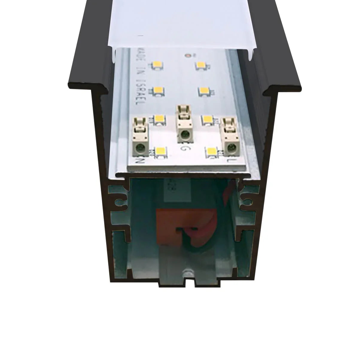 פרופיל שקוע כולל שוליים ניתן לשילוב עם פס צבירה-65 52-00-אור קר - אור שי סיטונאות חשמל בע״מ