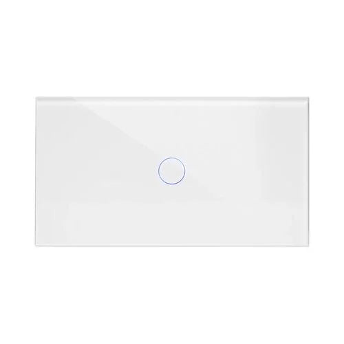 מתג טאץ' חכם לתאורה לחצן אחד זכוכית לבנה 4 מודול ZIGBEE - אור שי סיטונאות חשמל בע״מ