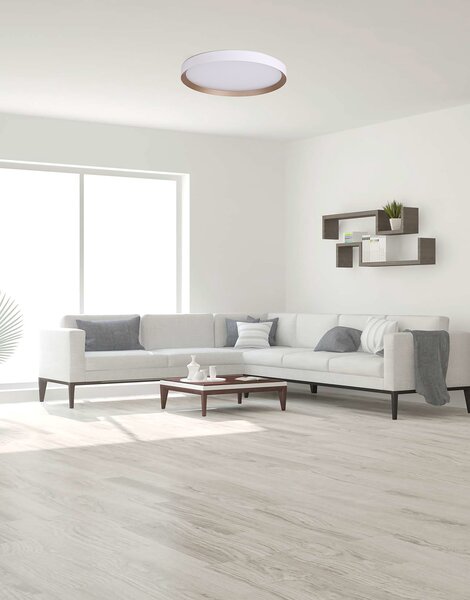 צמוד תקרה לבן+עץ MAYA 80W 80CM 3CCT