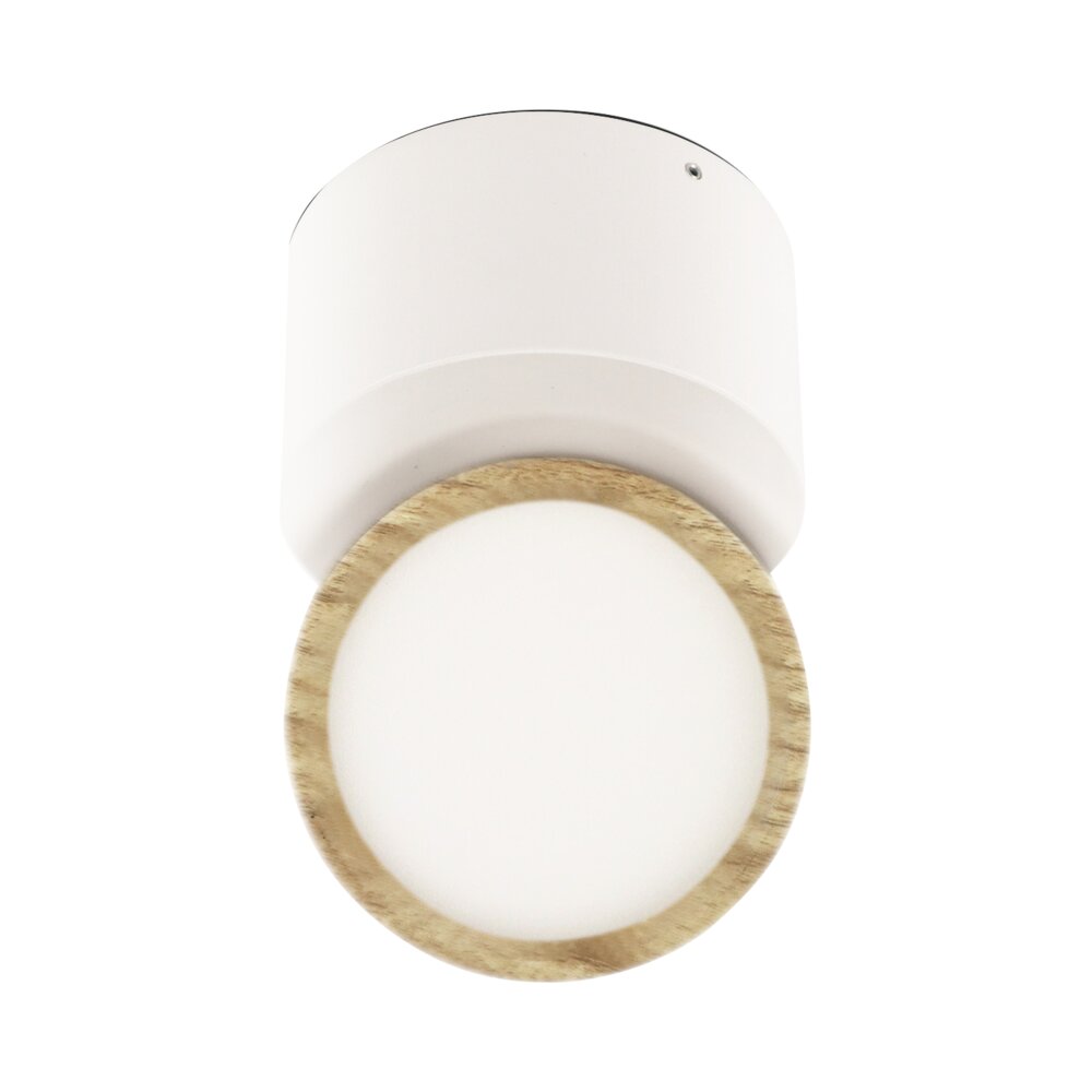 צילינדר TWIST 7W 3CCT גוף לבן עם עץ