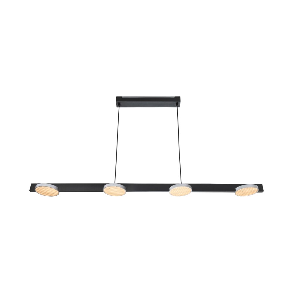מנורת תלייה שחור וכסף SPIKO 4 24W אור חם