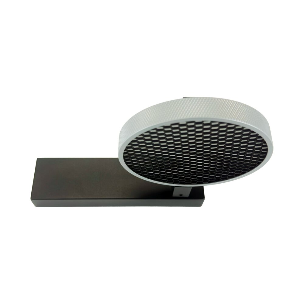 מנורת קיר גוף שחור עם כסף SPIKO WALL1 6W אור חם