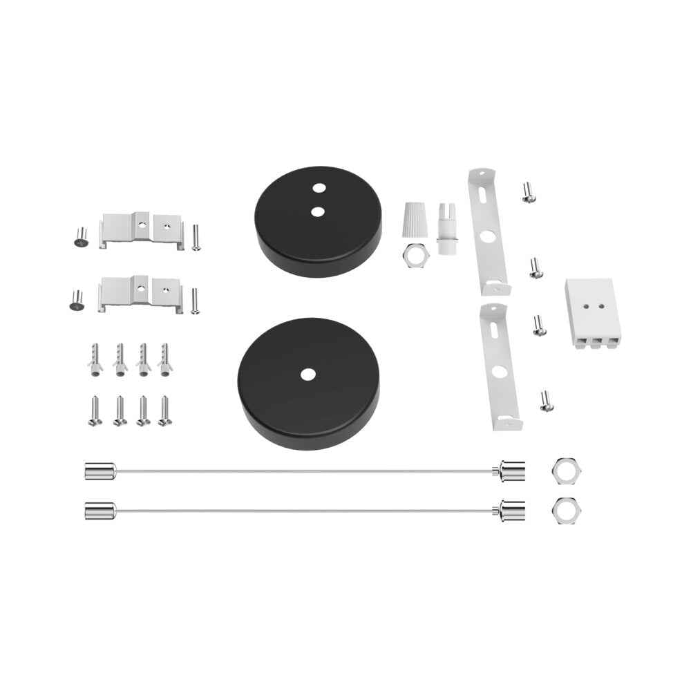 ערכה להתקנה בתליה + רוזטה 1 מטר שחור FIXON – NISKO