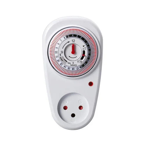 שעון שבת/קוצב זמן לבן 24 שעות + מחוג - אור שי סיטונאות חשמל בע״מ