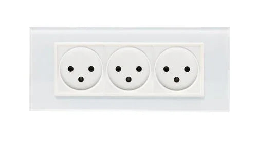 מסגרת זכוכית מרחפת לבנה SLIM 6M תואמת לסדרת NISKO SMART - אור שי סיטונאות חשמל בע״מ