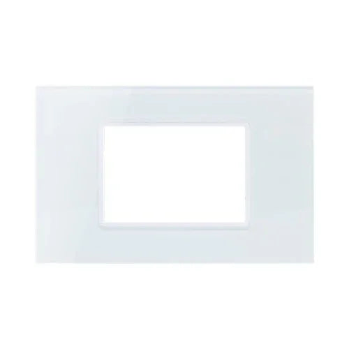 מסגרת זכוכית מרחפת לבנה SLIM 3M תואמת לסדרת NISKO SMART - אור שי סיטונאות חשמל בע״מ