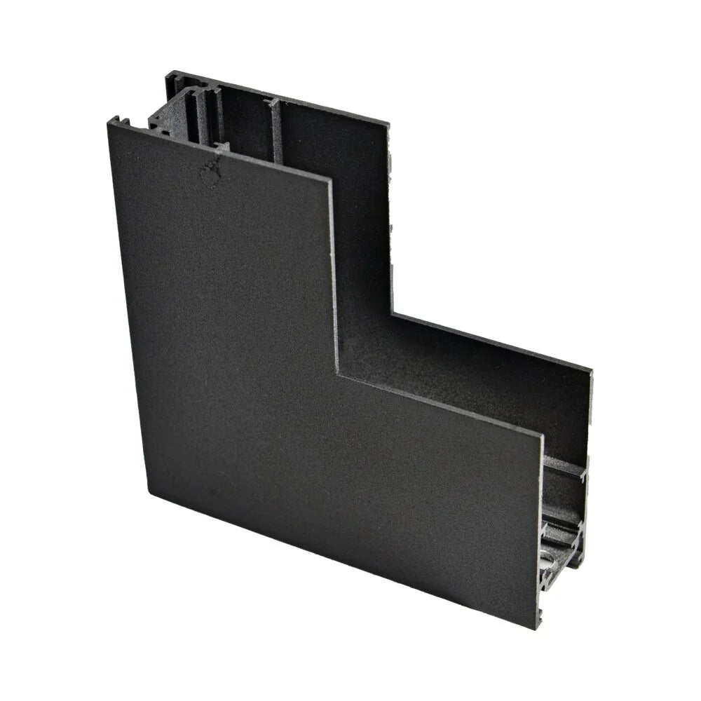 מחבר L קיר תקרה שחור לפס צבירה מגנטי צמוד TIKTOK - אור שי סיטונאות חשמל בע״מ