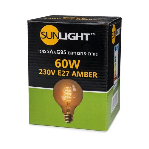נורת פחם גלוב מיני 60W E27 תאורת אווירה חמה - אור שי סיטונאות חשמל בע״מ