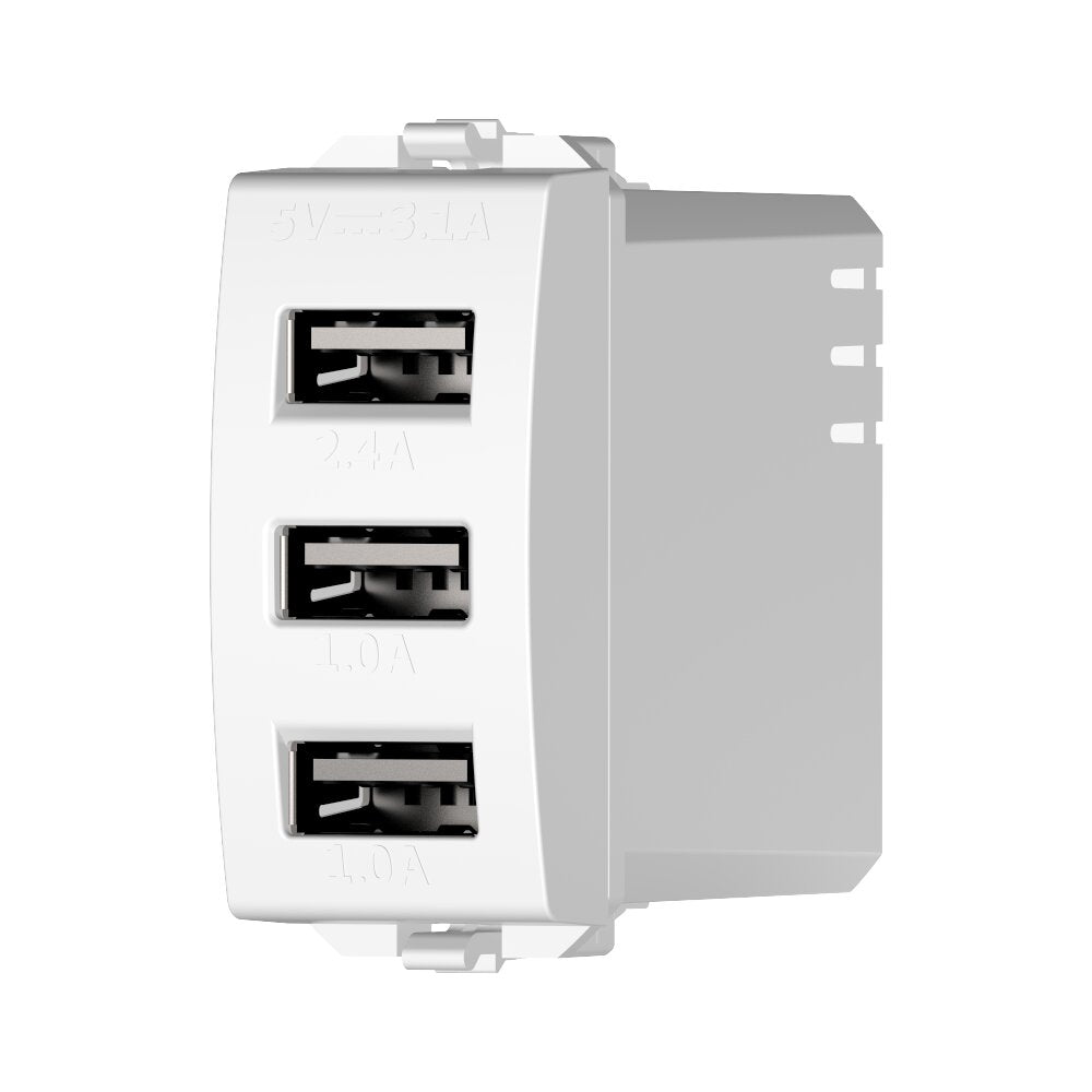 מטען USB 24VAC לבן 1M