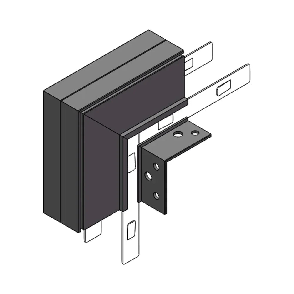 מחבר L קיר תקרה שחור לפס צבירה מגנטי שקוע טרימלס TIKTOK - אור שי סיטונאות חשמל בע״מ