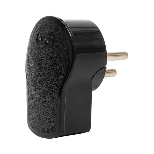 תקע ישראלי תלת פיני זוויתי שחור לתיול חוזר - אור שי סיטונאות חשמל בע״מ