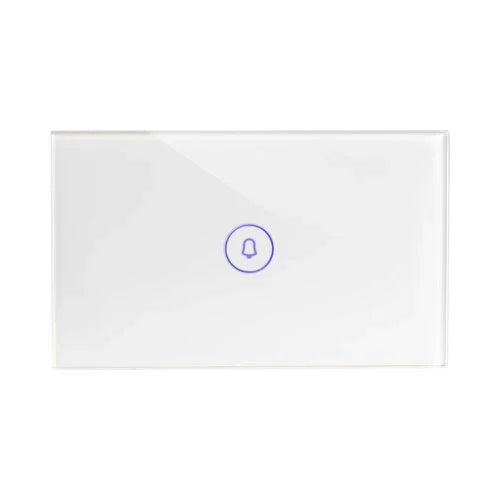 מתג טאץ' פעמון זכוכית לבנה 3 מודול - אור שי סיטונאות חשמל בע״מ