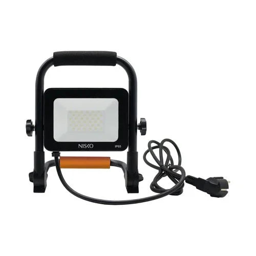 פנס+סטנד שחור WORKER FIT IP65 30W אור קר - אור שי סיטונאות חשמל בע״מ