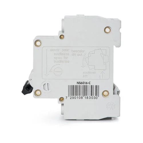 מפסק אוטומטי זעיר ביתי 6KA אופיין NS6016-C 1P+N 16A-C - אור שי סיטונאות חשמל בע״מ
