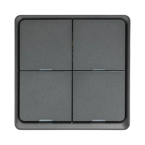 מתג הדבקה חכם - 12 תרחישים אפור ZIGBEE - אור שי סיטונאות חשמל בע״מ