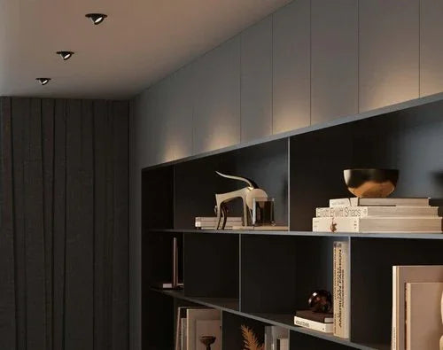 שקוע תקרה שחור FLAME 6W 75mm אור חם - אור שי סיטונאות חשמל בע״מ