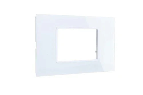 מסגרת זכוכית מרחפת לבנה SLIM 3M תואמת לסדרת NISKO SMART - אור שי סיטונאות חשמל בע״מ