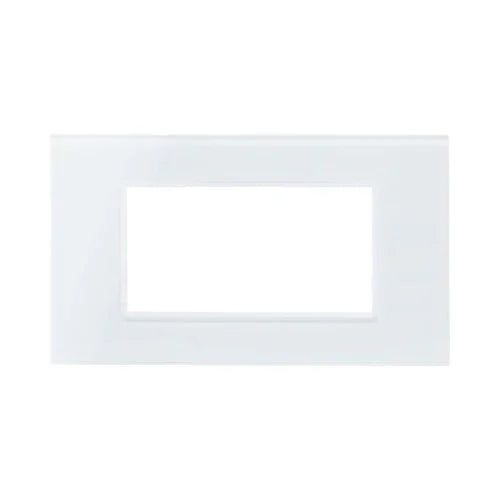 מסגרת זכוכית מרחפת לבנה SLIM 4M תואמת לסדרת NISKO SMART - אור שי סיטונאות חשמל בע״מ