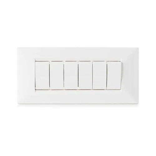 מסגרת BE לבנה 6 מודול ניסקו סוויץ' - אור שי סיטונאות חשמל בע״מ