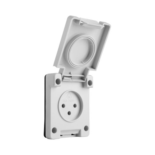 שקע ישראלי אפור IP65 ללוח/פאנל - דגם RME – NISKO