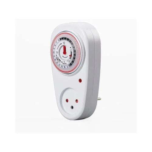 שעון שבת/קוצב זמן לבן 24 שעות + מחוג - אור שי סיטונאות חשמל בע״מ