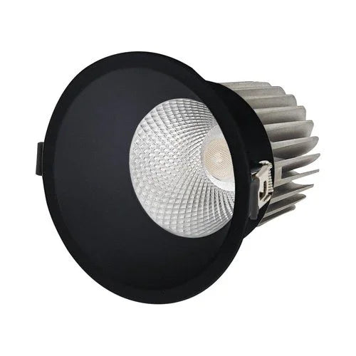שקוע תקרה שחור RUBY 12W 90mm IP44 אור חם - אור שי סיטונאות חשמל בע״מ