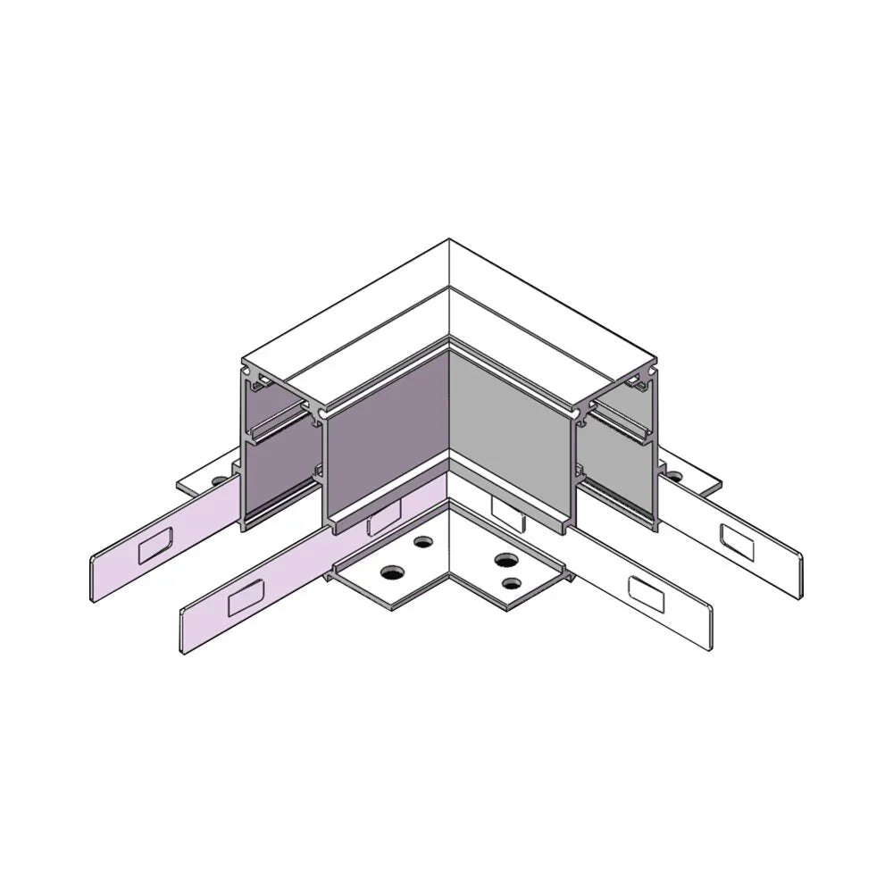 מחבר L לבן לפס צבירה מגנטי שקוע טרימלס TIKTOK - אור שי סיטונאות חשמל בע״מ