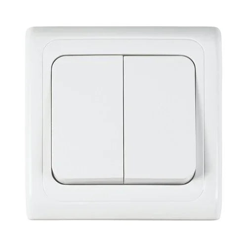 מפסק כפול תחת הטיח ספיר לבן - אור שי סיטונאות חשמל בע״מ