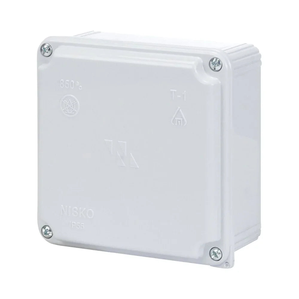 קופסת הסתעפות חלקה T-1 100X100X50 IP55 - אור שי סיטונאות חשמל בע״מ