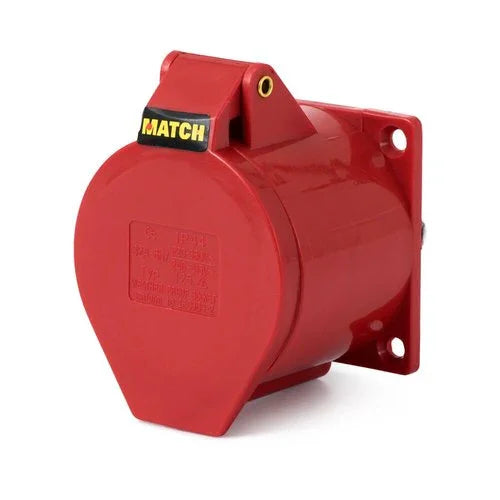 שקע לוח ישר אדום 5X32A - אור שי סיטונאות חשמל בע״מ