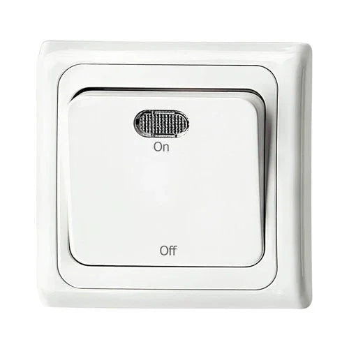 מפסק דו קוטבי מואר תחת הטיח ספיר לבן - אור שי סיטונאות חשמל בע״מ