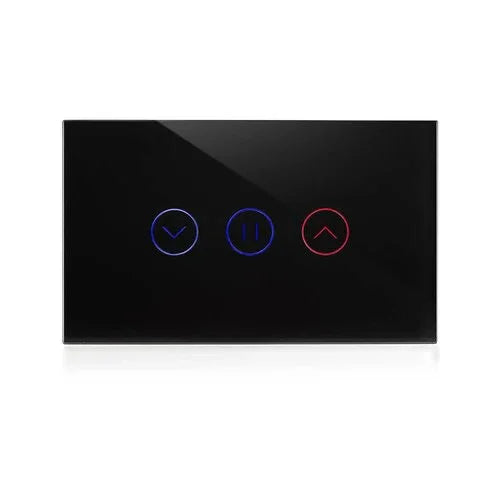 מתג טאץ' חכם לתריס זכוכית שחורה 3 מודול WIFI - אור שי סיטונאות חשמל בע״מ