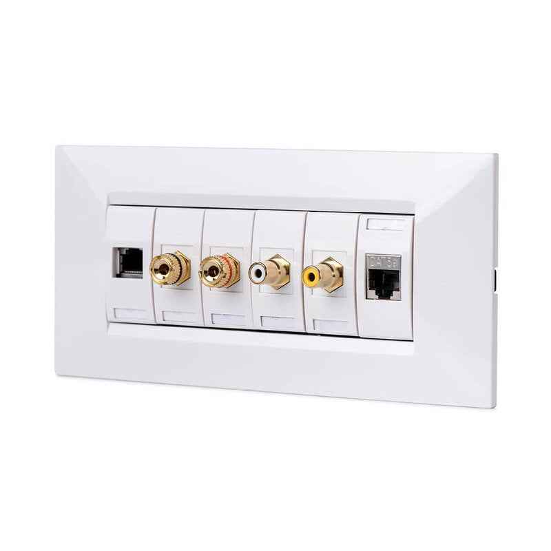 שקע מחשב RJ45 CAT6A UTP לקיסטון לבן – NISKO SWITCH