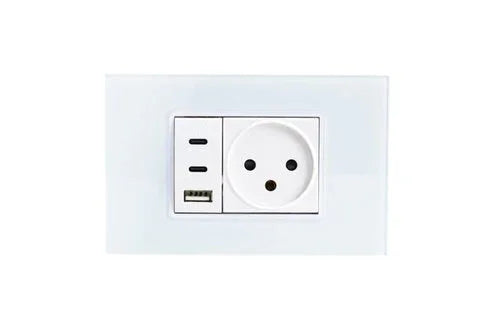 מסגרת זכוכית מרחפת לבנה SLIM 3M תואמת לסדרת NISKO SMART - אור שי סיטונאות חשמל בע״מ