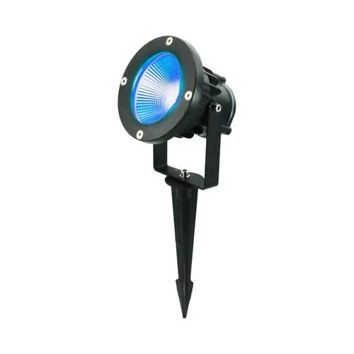 דוקרן לד לגינה שחור 12W 12V כבל 1.5 מטר אור כחול - אור שי סיטונאות חשמל בע״מ